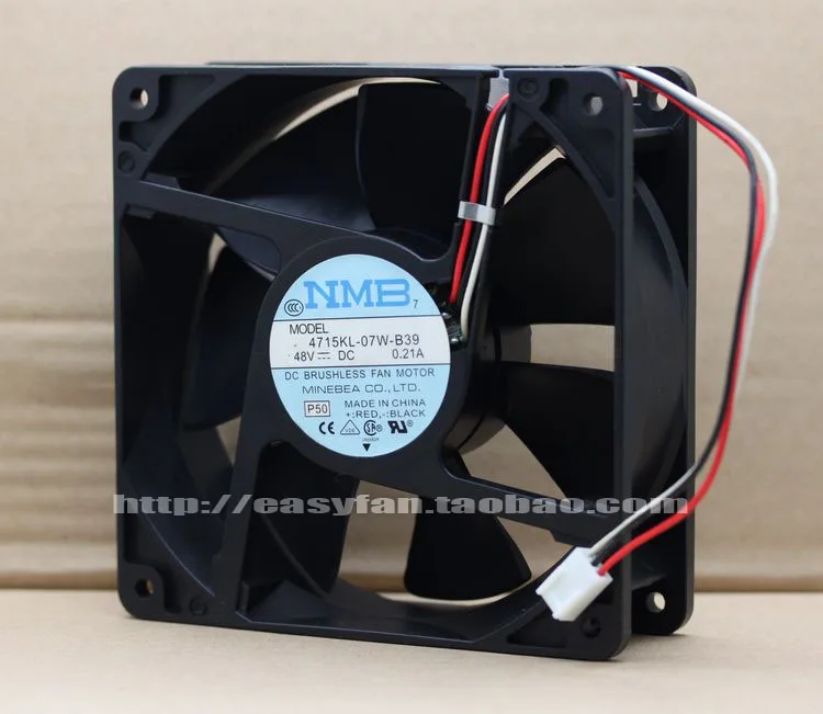 NMB 4715KL-07W-B39 4715KL-07W-B30 48V 0.21A ventilador Axial 120 × 120 × 38mm, ventilador de refrigeración - imagen 5