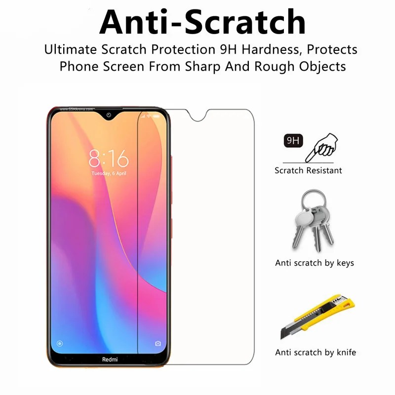 Protector de pantalla de vidrio templado para móvil, película protectora para Redmi Note 7 pro 8 pro 8A 7A K20 pro, Redmi 7 8 a - imagen 2