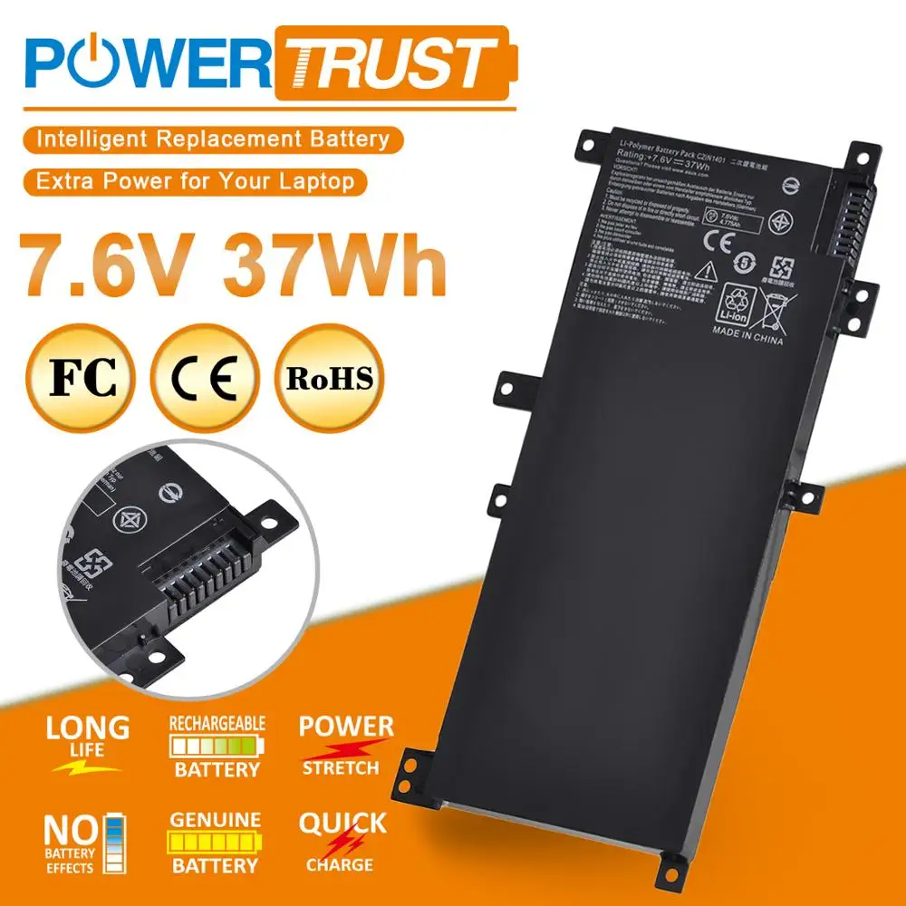 Paquete de batería de ordenador portátil C21N1401, para ASUS X455, X455L, X455LA, A455L, A455LD, A455LN, F455L, X454W, Y483LD, W419L, PP21AT149Q-1