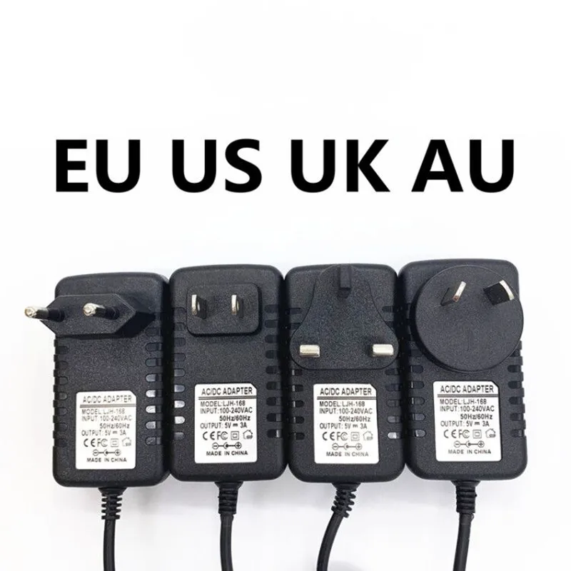 Adaptador de fuente de alimentación DC 12V 2A 2000mA AC 100V-240V, convertidor, enchufe EU US UK AU DC 5,5mm x 2,5mm-2,1mm para cámara IP CCTV - imagen 3