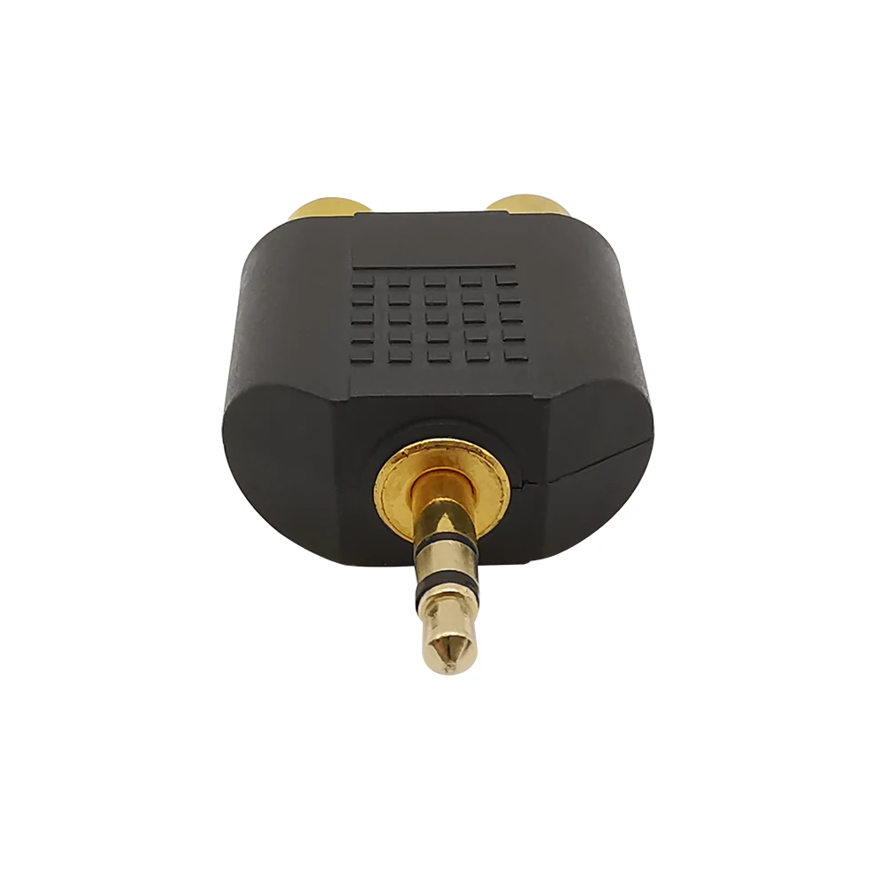 Conectores macho a hembra RCA, divisor estéreo de 3,5mm, adaptador de Cable de Audio M/F, 2/5 piezas, chapado en oro, 3,5mm - imagen 3