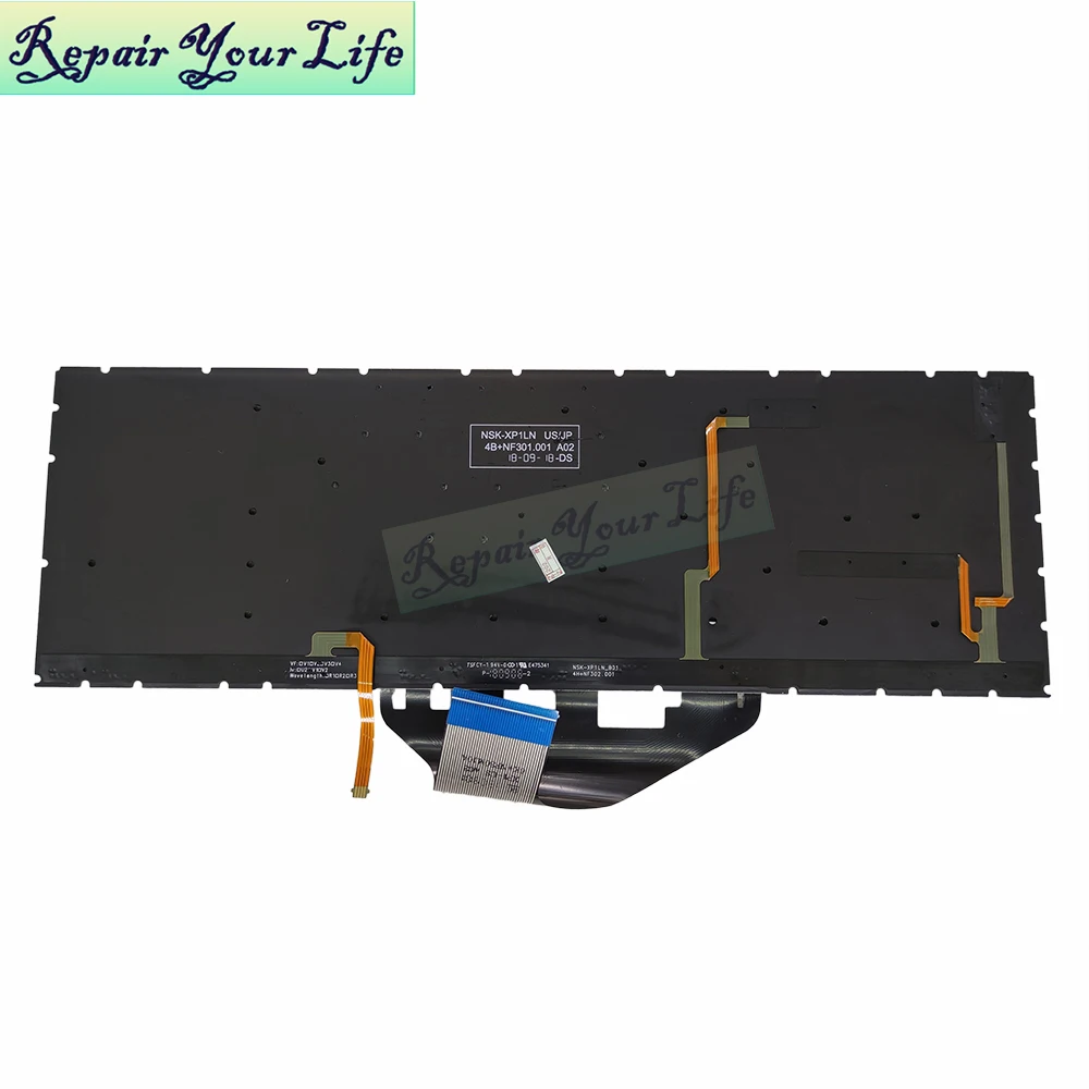 Teclado retroiluminado para HP OMEN 15 DC dc0002tx AR, diseño árabe, negro, teclas Rojas, NSK XP1BQ, piezas de ordenador portátil originales, nueva venta - imagen 3