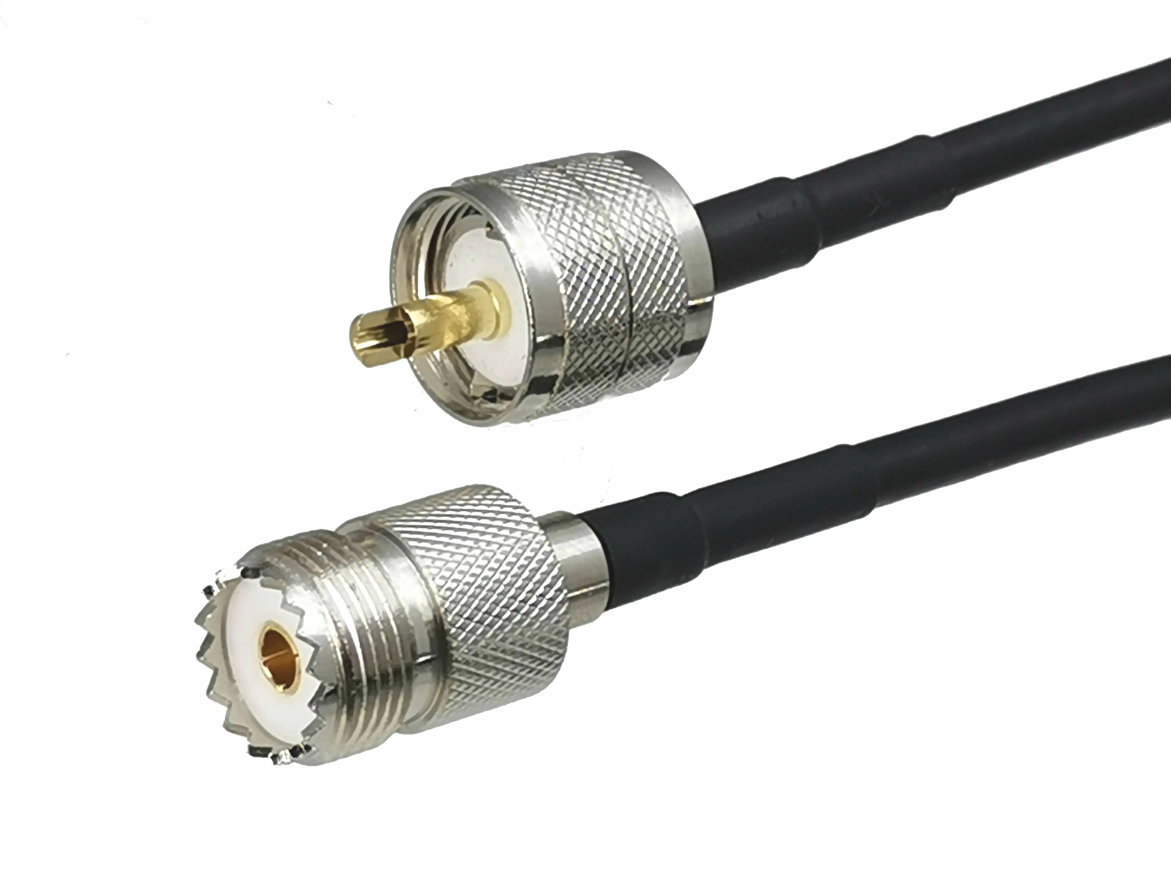 Conector Macho RG58 UHF PL259 SO239 Cable Coaxial 6" 10" - Sin Marca