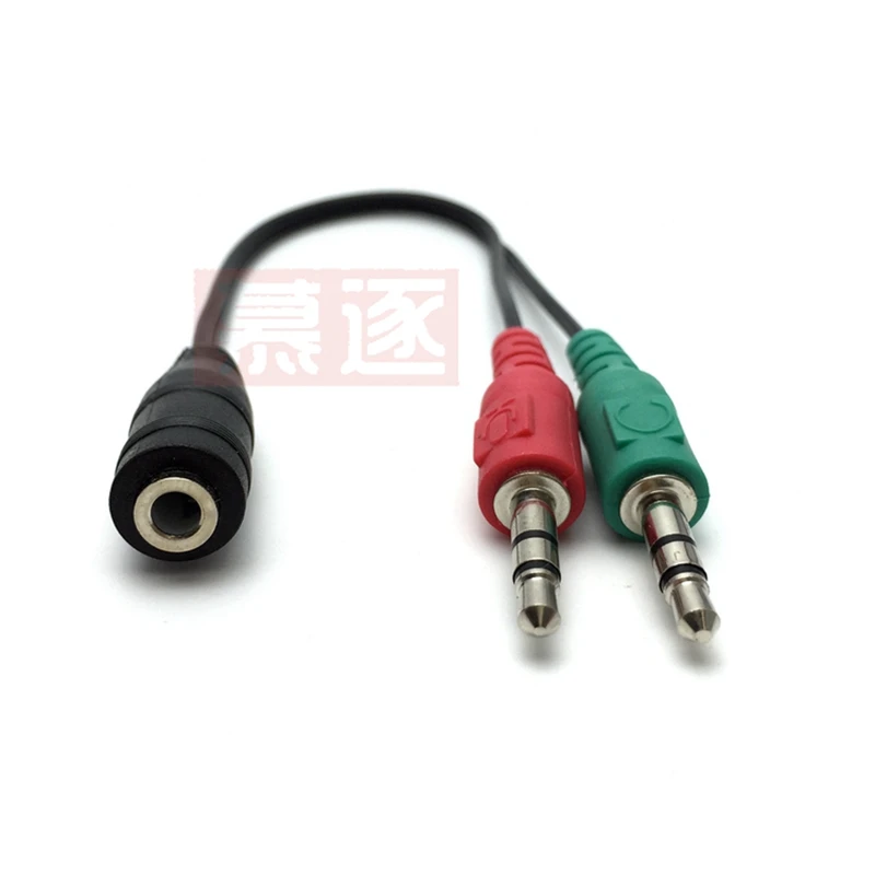 Divisor de audio y estéreo de 3,5 mm, 2 buses, 1-ovynlichen/1-ovynlich, adaptador de kabel de 2 autobuses, mit separar kopfhörer/mikrofon stecker - imagen 5