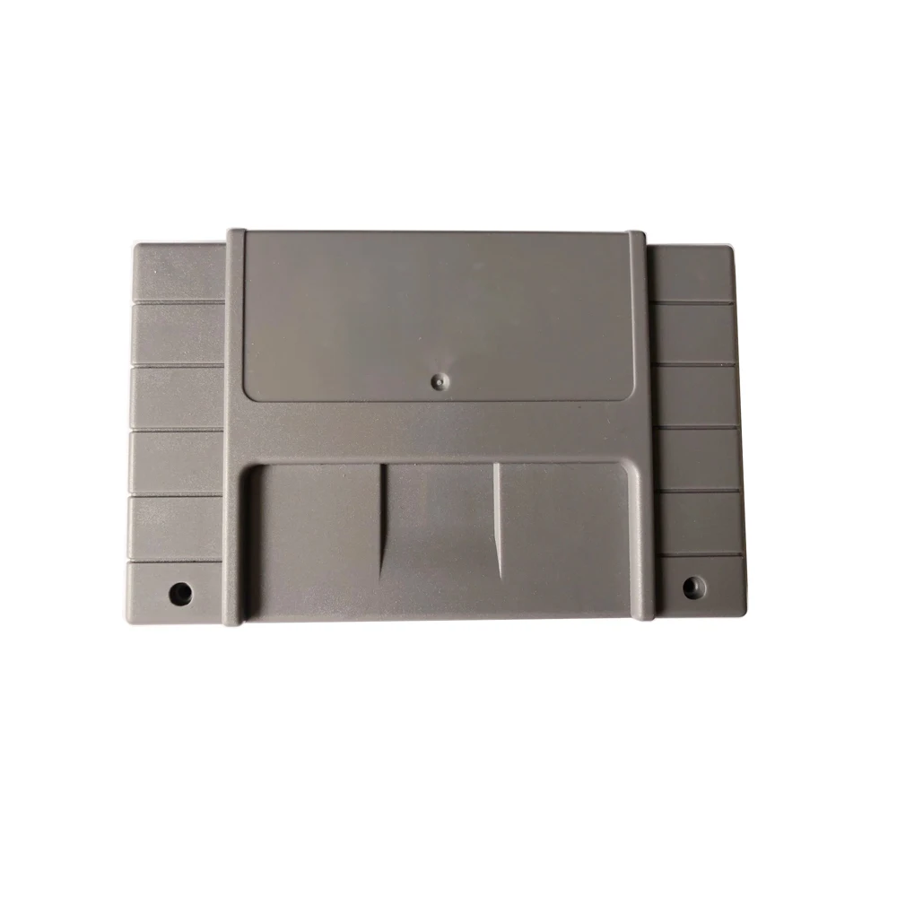 Cartucho de juego de repuesto para SNES, carcasa de tarjeta de juego de 16 bits, 10 piezas, versión de EE. UU., gris