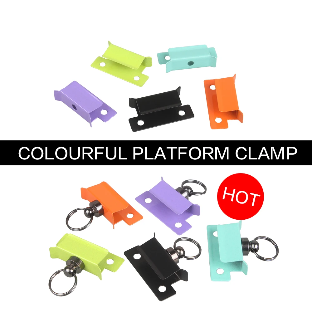 XCR3D-piezas de impresora 3D, 4 piezas, cama caliente, plataforma de vidrio, retenedor, abrazadera, Clip, soporte de placa de acero inoxidable con anillo de tracción Ender 3 - imagen 3