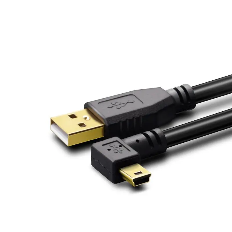 Cable de extensión de transmisión de datos Ultra largo, 5m, 10m, 20 metros, 90 grados, ángulo recto, tipo L, USB a MINI USB, cámara DSLR - imagen 2