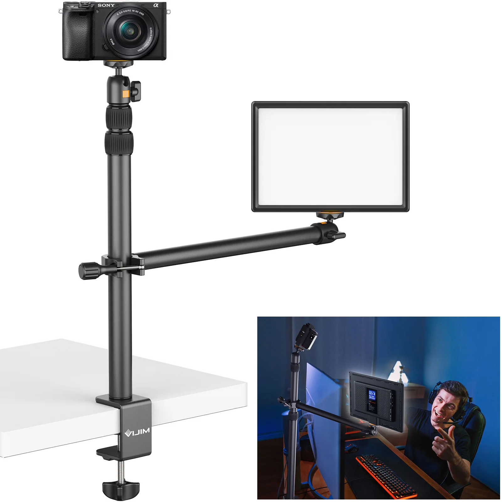 VIJIM LS01 Soporte Brazo Flexible para Luz LED de Escritorio - imagen 4
