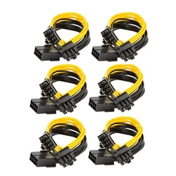 Cable Extensión Divisor PCIe 8 Pines Hembra a Dual 6+2 Macho para GPU