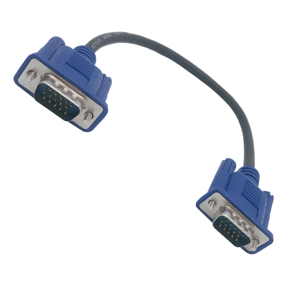 Cable de Video corto HD15Pin VGA d-sub macho a macho m/M macho a hembra y hembra a hembra, Cable RGB para Monitor, 25cm, 0,25 M