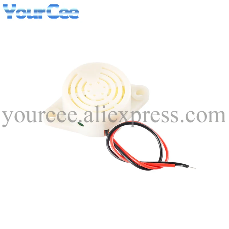 2 uds SFM-27 DC 3-24V alto decibelio zumbador electrónico alarma altavoz sonido intermitente pitido DIY blanco para Arduino - imagen 4