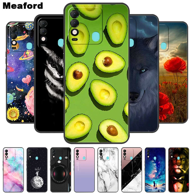 Funda trasera de silicona suave para Tecno Spark 8, 8P, 8C