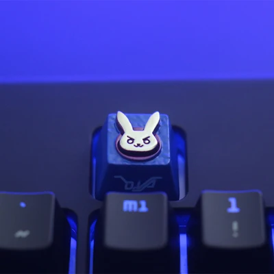 Teclado mecánico de Metal, tapa de llave de aleación de aluminio con personalidad para tecla de juego OW DVA, 1 ud. - imagen 2