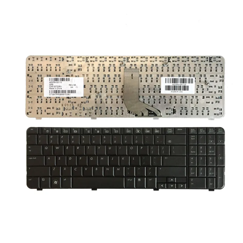 Teclado negro de EE. UU. Para HP CQ61-205TU, CQ61-207TX, CQ61-208TX, inglés, portátil