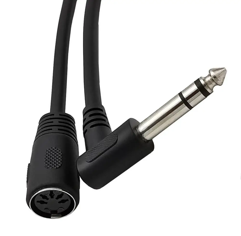 CABLE adaptador de AUDIO para sintetizador, Conector estéreo de 6,35 "a 5 pines, MIDI, DIN, hembra, para piano eléctrico, guitarra MIDI, 1/4mm - imagen 4