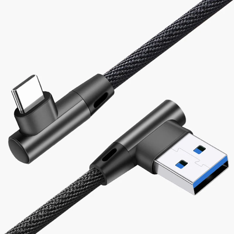 5A cable de carga rápida USB tipo - C PD 3.0 para Xiaomi 14 13 12 poco F3 x3 pro redmi K50 k40 k60 cable curvo para Huawei p50 P40 p60 p30 pro Lite mate 60 50 40 30 90 grados cable de carga rápida tipo - C - imagen 2