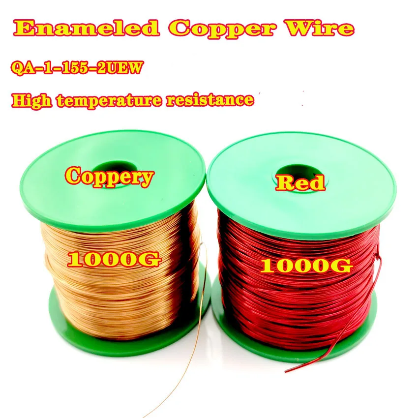 Alambre esmaltado de poliuretano, QA-1-155 de alambre de cobre, bobina magnética, 0,2mm, Color rojo/verdadero, 1000 g/unidad - imagen 3