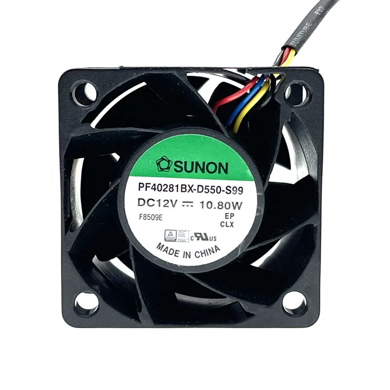 Ventilador de refrigeración de caja CFM de alta velocidad, PF40281BX-D550-S99 para Sunon de 40x40x28mm, 4028, 12V, 10,80 W, 20000RPM, 4 Mini ventiladores de alambre, 40mm, 4cm, nuevo - imagen 3