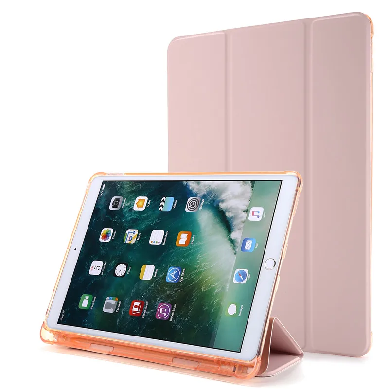 Funda de cuero suave con soporte trasero para tableta, Folio inteligente con soporte para lápiz, para iPad Pro 10,5, iPad Air 2019 - imagen 2