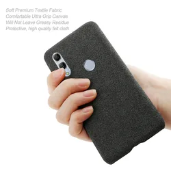 Huawei Honor 10 Lite Funda de Tela Retro Delgada Protección Estilo