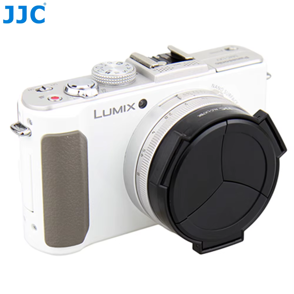 JJC Negro Plata Auto Protector de Lente Auto-Retención Automático de Tapa Del Objetivo para PANASONIC DMC-LX5 Leica D-Lux6 - imagen 2