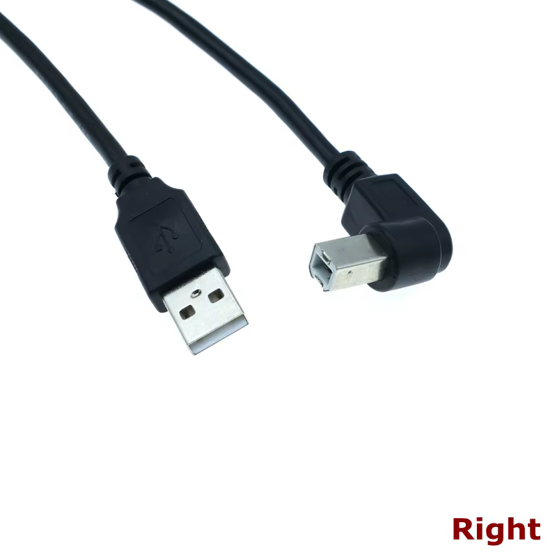 Cable USB 2.0 90 grados A y B macho - 0,3-1,5 m - imagen 2