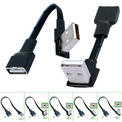 Cable Extensor USB 2.0 Angular 90° Macho Hembra Negro
