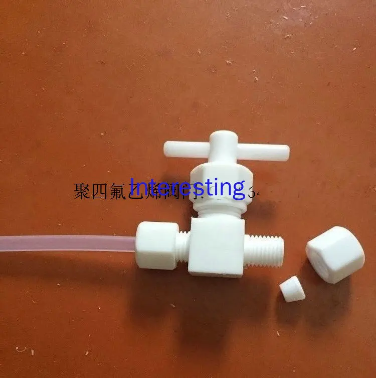 PTFE Ball Valve PTFE Straight-through Ball Valve 1/4 3/8 1/2 Anti-corrosion Acid and Alkali Resistant Polytetrafluoroethylene - imagen 2