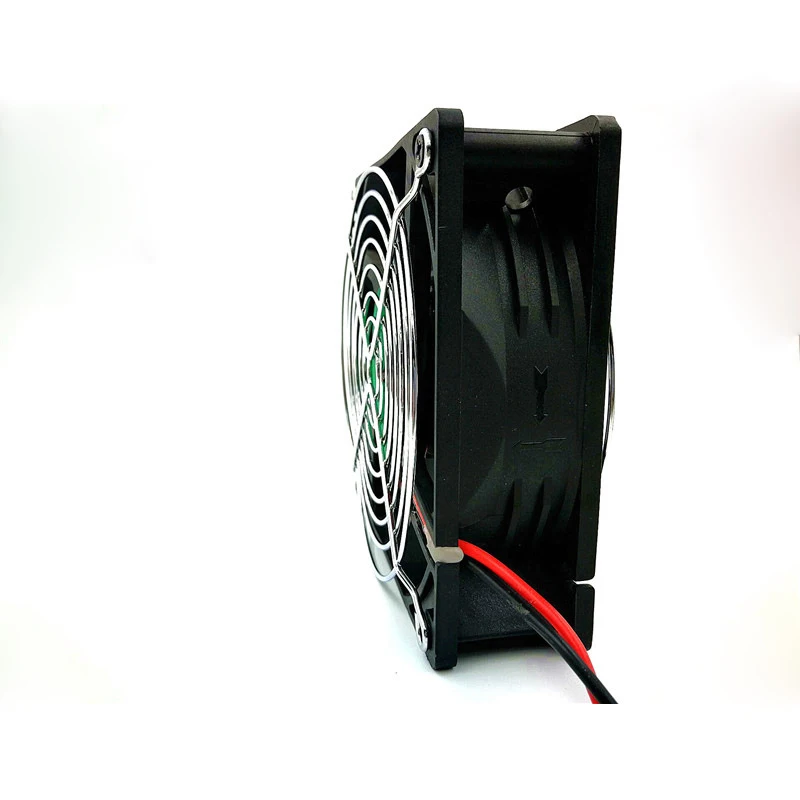 Ventilador de CA 12038 con cubierta de malla, máquina de soldadura eléctrica con rodamiento de bolas de 220V, 12cm, ventilador de refrigeración de red Dual - imagen 3