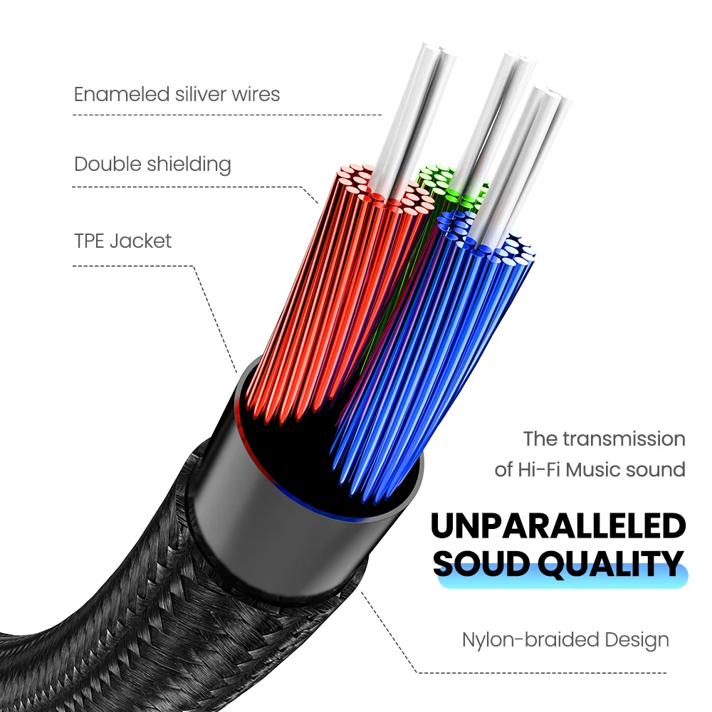 Elough Cable Jack 3.5mm Macho-Hembra para iPhone y Auriculares - imagen 3