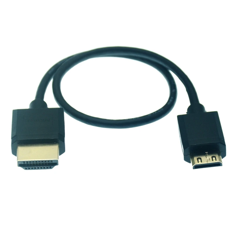 Mini Cable HD 4K 60Hz, conector V2.0 para Monitor LCD de cámara de vídeo DSLR, arriba/izquierda/derecha, ángulo de 90 grados, Mini HD a HDTV - imagen 3