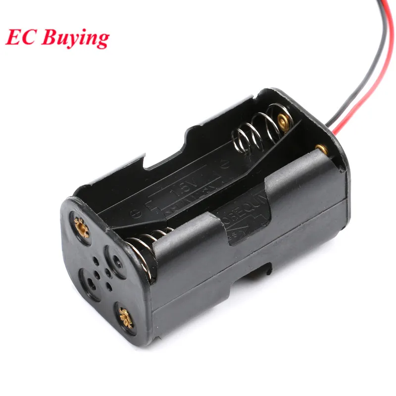 Caja porta baterías AA de doble cara 4AA 6AA 8AA ranuras caja de pilas DIY 6V/9V/12V - imagen 2