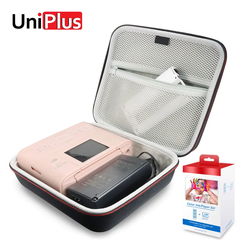UniPlus bolsa de protección dura para Canon Selphy CP1300 CP1200 CP1000 estuche de almacenamiento para impresora fotográfica bolso impermeable caja de viaje de transporte - imagen 2