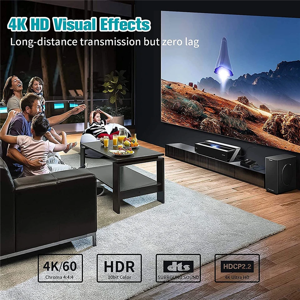 Navceker Extractor de Audio HDMI HDMI a SPDIF óptico Toslink 3,5 Aux + 4K convertidor HDMI para TV box a TV amplificador de barra de sonido - imagen 4