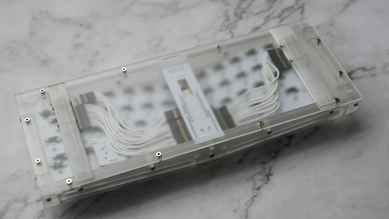 Funda acrílica para teclado personalizado Libra mini 40%, Junta Dual de intercambio en caliente con barra mecedora, sin luz - imagen 4