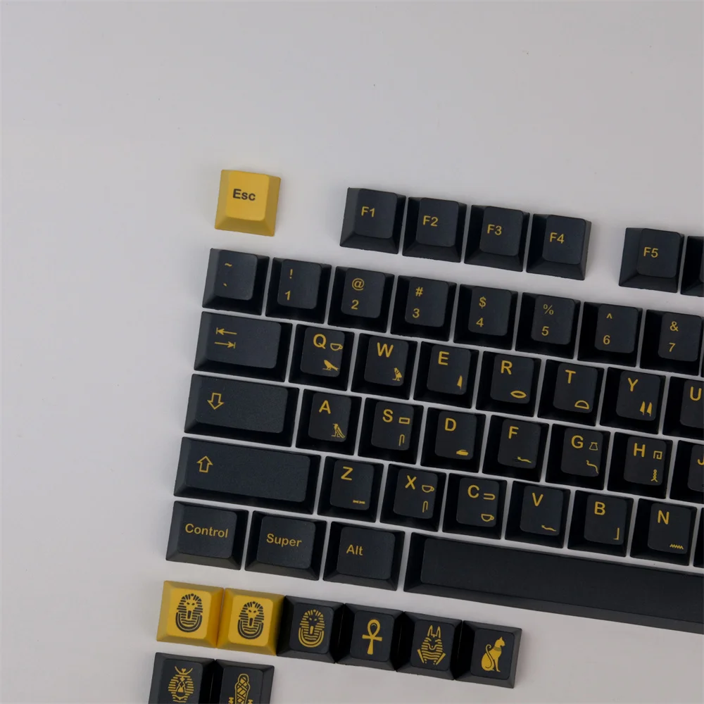 GMK-Tapa de tecla de Faraón, perfil de cereza, PBT, 128 teclas, tinte-subcama, 1.75U, 2U, Cambio para teclado mecánico - imagen 4