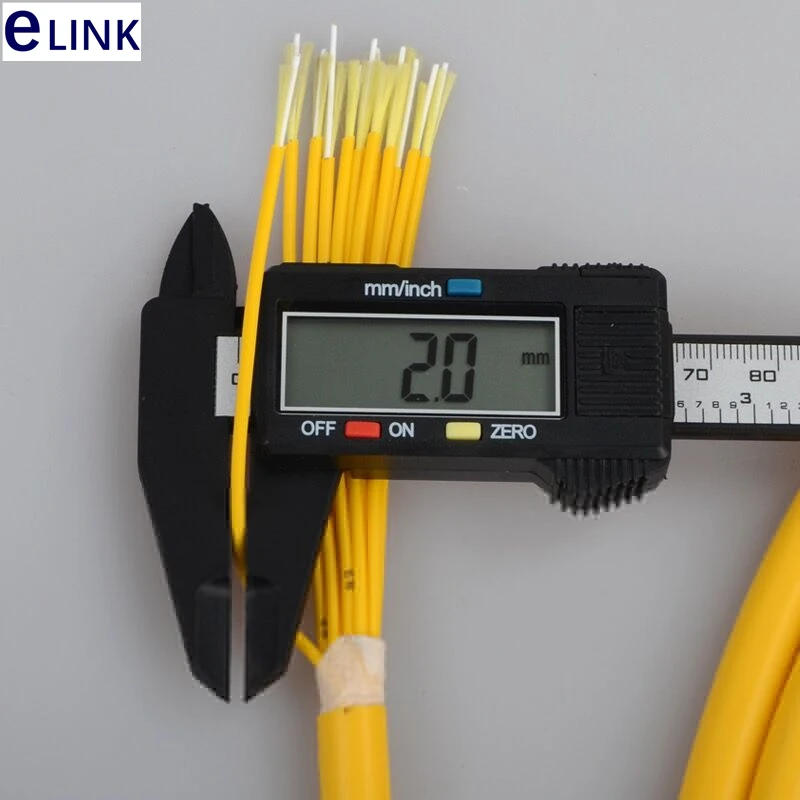 Cable de fibra de 8 núcleos, conector SM bundled de 80m, cable de rama LC SC FC ST de 2,0mm, Parche de fibra óptica monomodo, paquete de plomo 8C - imagen 4