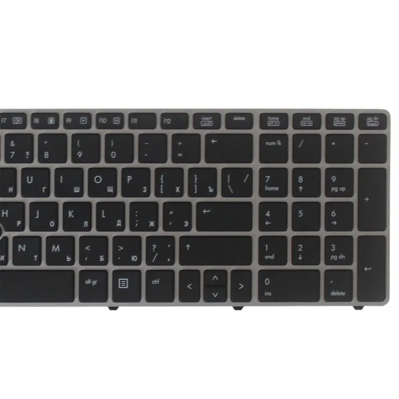 Teclado ruso para portátil HP EliteBook 8560p, 8570P, 8560B, 6560b, 6565b, 6560P, RU, con poste de ratón, 701986-251 - imagen 3