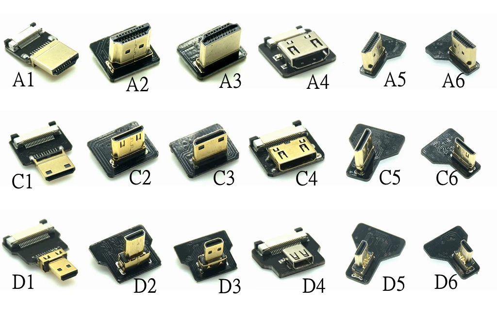 Cinta FPV Compatible con HDMI, conector Flexible plano Raspberry Pi 4 Micro HDMI a HDMI/Mini HDMI hembra FFC de 90 grados - imagen 3