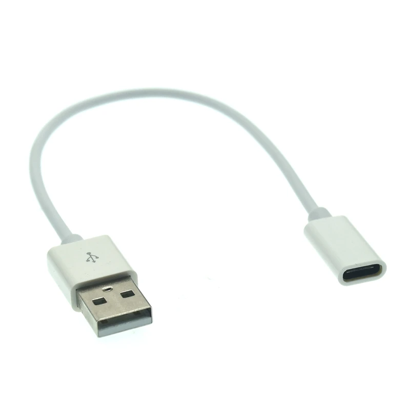 Cable USB 2,0 a tipo C, cargador convertidor portátil USB macho a USB 3,1 tipo C hembra, Cable para auriculares Huawei FreeLace de 0,2 M 1m - imagen 2