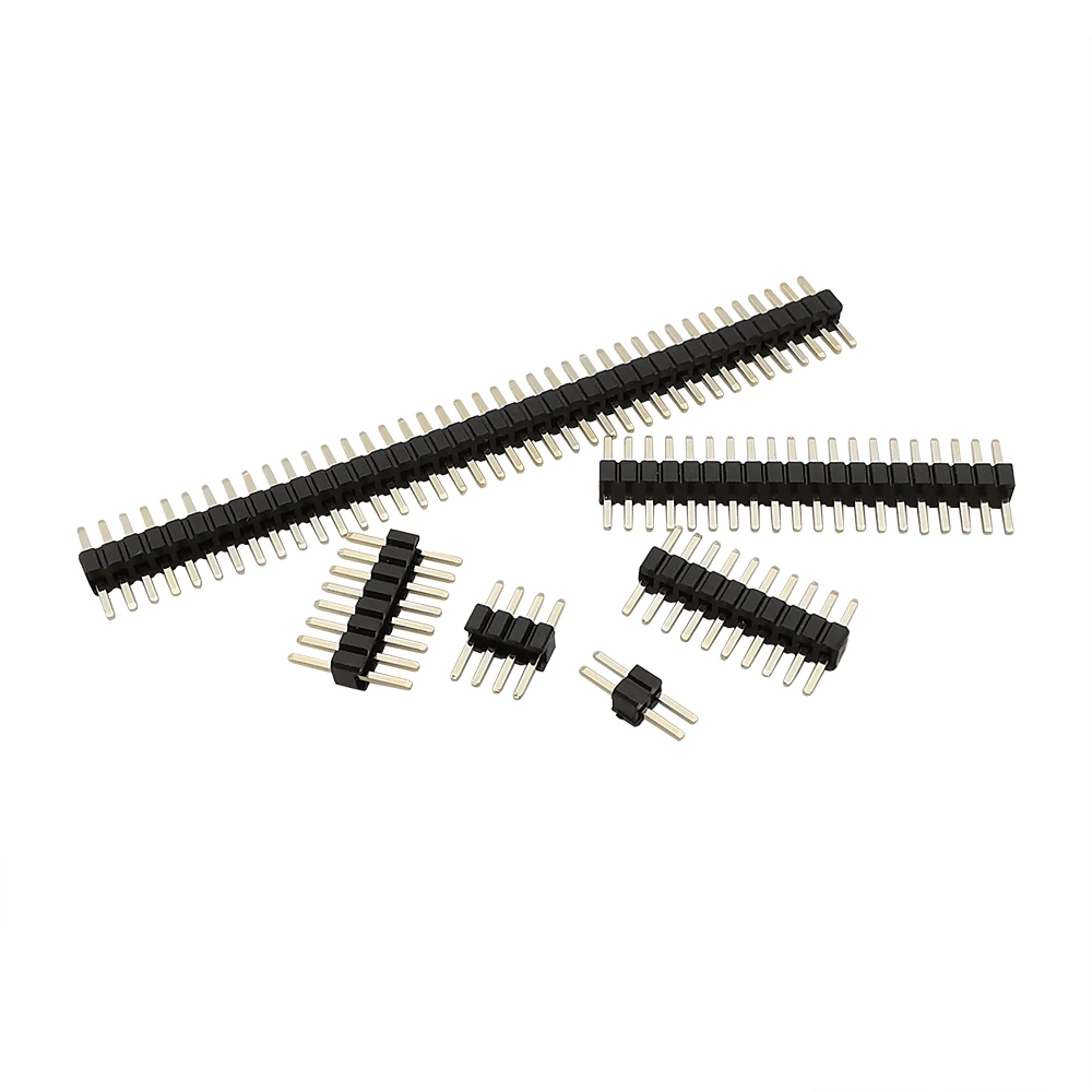 Cabezal de Pin de placa PCB de una sola fila, 10 piezas, 1,27mm, 1x2/3/4/5/6/7/8/10/12/15/20/40/50Pin tira de conector de 1,27mm - imagen 2