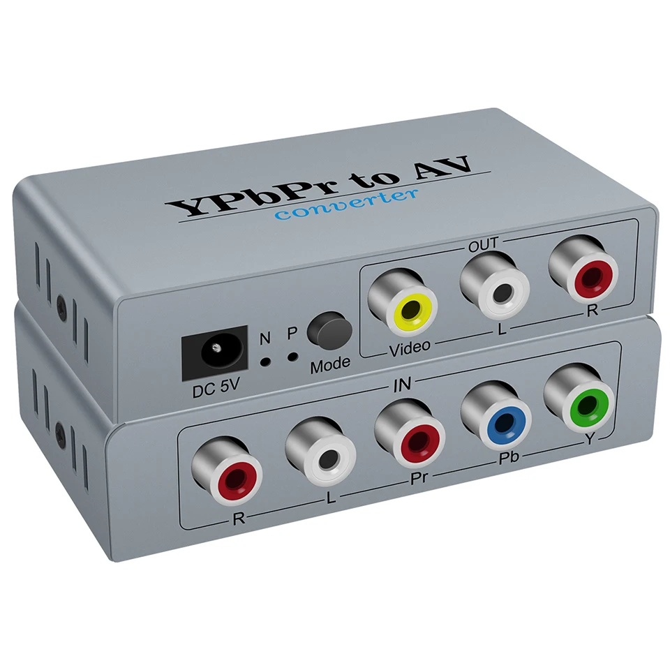 YPbPr-Convertidor de componentes a CVBS, dispositivo de 5 RCA a 3 RCA, compatible con conversión de Audio y vídeo de 1080P, TV de 1080P - imagen 2