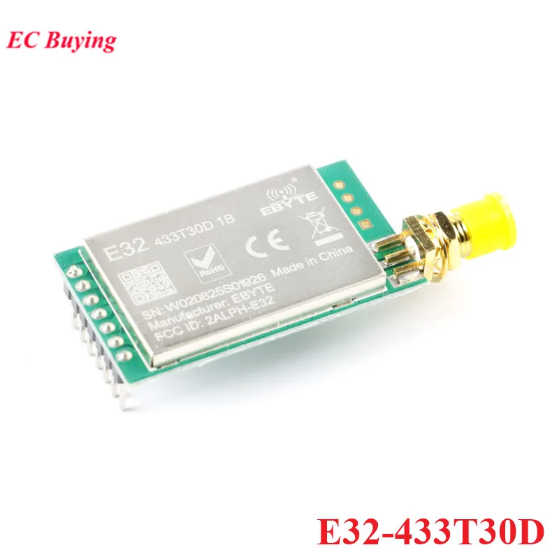 E32-433T20DC E32-433T30D SX1278 LoRa Módulo inalámbrico RF 433MHZ UART 100mW Puerto serie TX RX Módulo SMA-K interfaz de antena - imagen 2