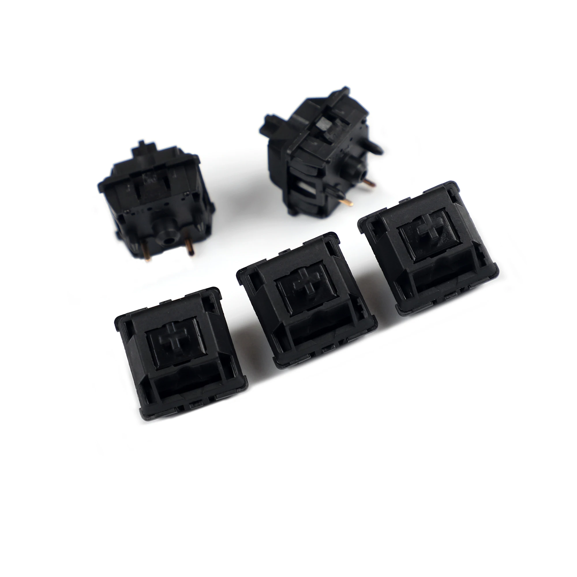 JWK C-interruptor Lubed v2 negro, 5 pines, 42g, accionamiento 58,5g, parte inferior para teclado mecánico MX, Hotswap PCB, 10 paquetes