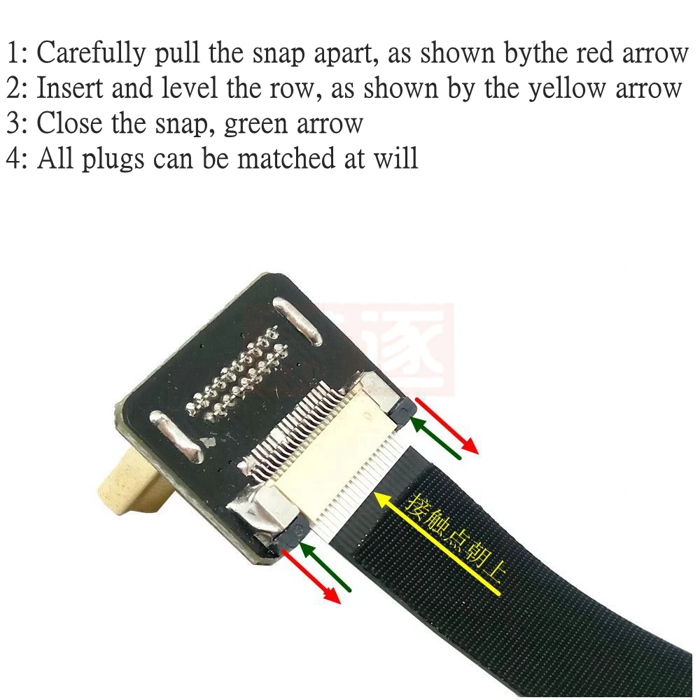 Band Flache FPV HD-kompatibel Kabel Micro HD zu Mini HD 0 grados Adaptador 5 cm-100 cm FPC Paso 20 pines Stecker Stecker - imagen 5