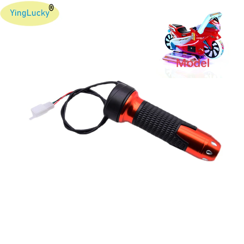 Consola de juegos con mango para motocicleta, videojuego de entretenimiento para niños, control de aceleración para motocicleta operada con monedas en interiores