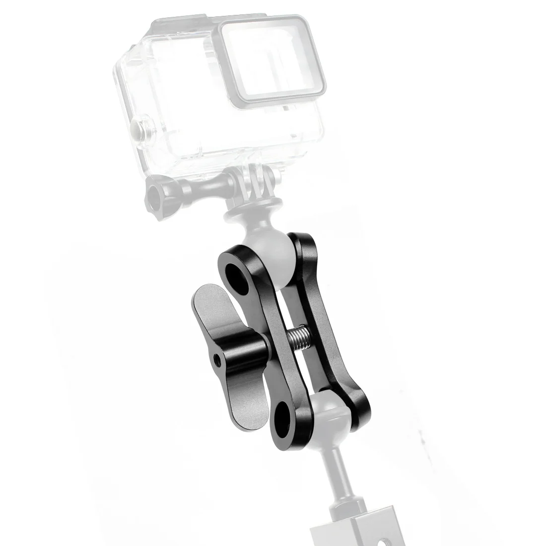 Clip de mariposa extendido para fotografía subacuática, accesorio de aluminio de 1 pulgada, cabeza de bola, CNC, impermeable, actualización, para GoPro SLR - imagen 2