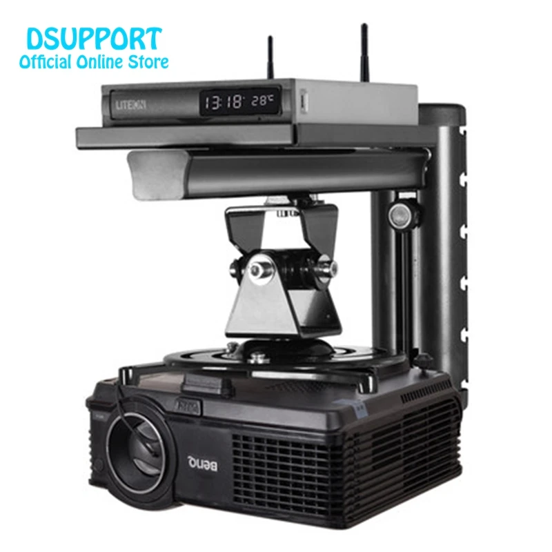 PR03-T Soporte de suspensión de proyector universal retráctil de movimiento completo para montaje en pared de proyector de 360 grados de aleación de aluminio - imagen 3