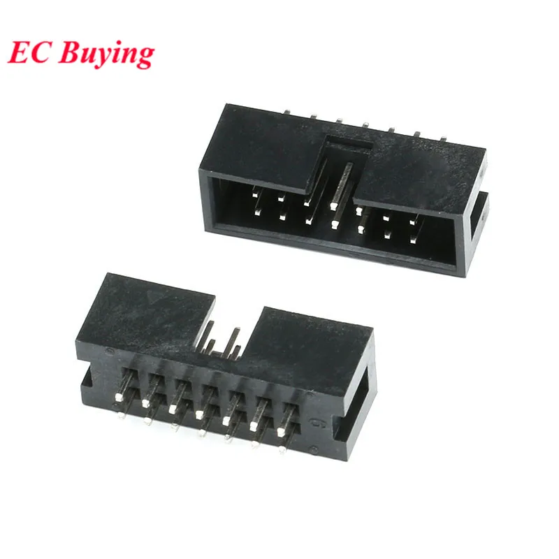 10 Uds DC3 6P 8P 10P 14P 16P 20P Pin 10PL 14PL 16PL 20PL conector de cabezal de enchufe de 2,54mm ISP macho doble espaciado recto IDC JTAG - imagen 3