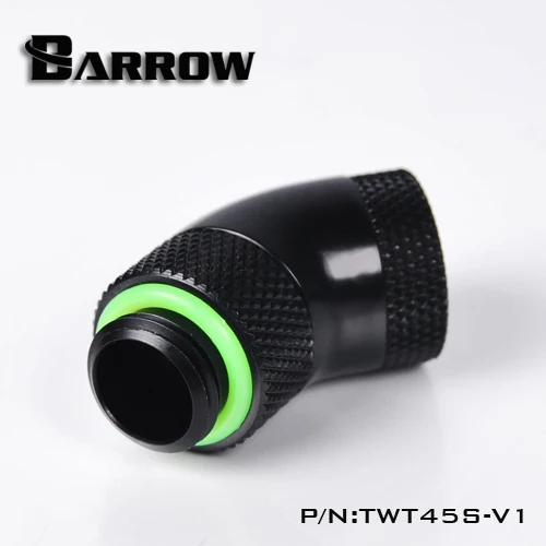 Barrow-adaptador giratorio G1/4, accesorio giratorio de 45 grados, negro, blanco y plateado, TWT45S-V1 de refrigeración por agua - imagen 4